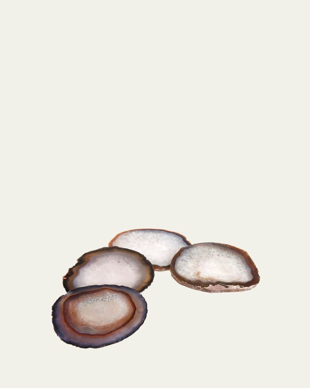 Natural Agate Coasters, Set of 4